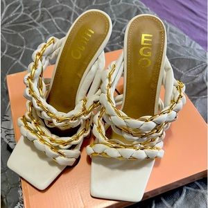 EGO CHAIN WHITE SANDALS